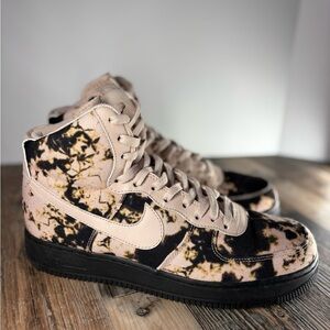 Nike Shoes Mens 10.5 Air Force 1 High Tops Acid Wash Print Swoosh Streetwear
